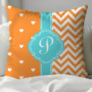 Search for turquoise and orange pillows Modern