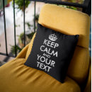 Search for keep calm and carry on pillows Funny