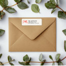 Search for red bow return address labels Modern