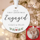 Search for engagement ring ornaments Our first christmas engaged