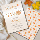 Search for little pumpkin birthday invitations Turning two