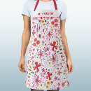 Search for red and yellow flowers aprons Floral