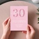 Search for girly 30th birthday invitations Modern