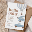 Search for transportation baby shower invitations Hot air balloon