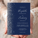 Search for navy blue and silver invitations Chic