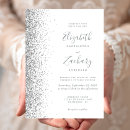 Search for silver and white wedding invitations Chic