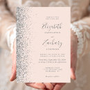 Search for blush and silver wedding invitations Elegant