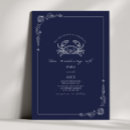 Search for crab wedding invitations Navy blue