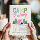 Recherche de glamping invitations De camping pour fille