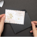 Search for vow renewal save the date postcards Gold