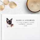 Search for cat person return address labels Cute