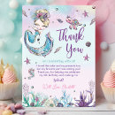 Search for birthday mermaid thank you cards Whimsical
