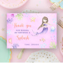 Search for birthday mermaid thank you cards Watercolor