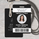 Search for black and white badges Employee photo id