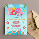 Search for water park birthday invitations Kids summer pool
