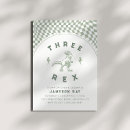 Search for green dinosaur invitations Three rex