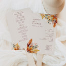 Search for fan wedding programs Boho