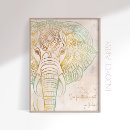Search for gold elephants posters Mandala