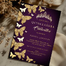 Search for plum purple quinceanera invitations 15th birthday