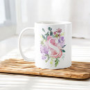 Search for monogram pink flowers mugs Floral