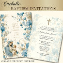 Recherche de floral christening invitations Baptême catholique