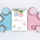 Search for gender reveal party thank you cards He or she