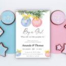 Search for winter gender reveal invitations Watercolor