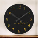 Search for black and gold clocks Girly