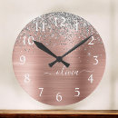 Search for silver gold clocks Girly