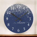 Search for silver sparkle clocks Girly