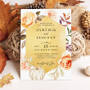 Search for luxurious fall autumn wedding wedding invitations Gold