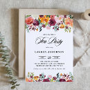 Search for autumn bridal tea party invitations Floral