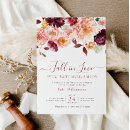 Search for fall floral baby shower invitations Fall in love