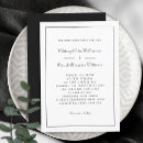 Search for traditional church wedding invitations Black and white