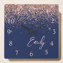 Search for rose blue clocks Modern