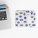 Search for evil eye mousepads Blue