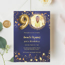 Search for 90th photo birthday invitations Elegant