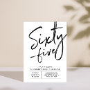 Search for 65th birthday invitations Typography