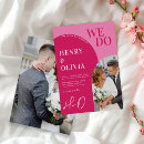 Search for magenta pink wedding invitations Trendy