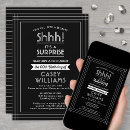 Search for surprise 60th party invitations Black and white