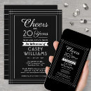 Search for office party invitations Black and white