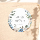Search for winter round wedding stickers Botanical
