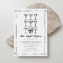 Search for cocktail rehearsal dinner invitations Black and white