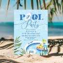 Search for luau pool party invitations Swimming