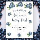 Search for berry first birthday party signs Blueberries