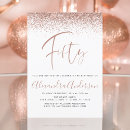 Search for pink gold 50th birthday invitations Modern