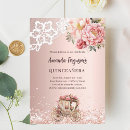 Search for lace quinceanera invitations Rose gold