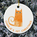 Search for orange cat ornaments Kitty