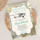 Search for vintage travel baby shower invitations Airplane
