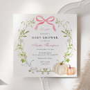 Recherche de pink bow baby shower invitations Automne